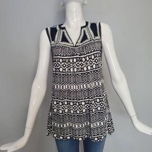 Anthropologie Meadow Rue Embroidered Mesh Detail Tank, VGUC, Size S